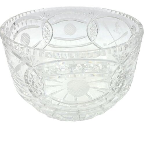 Golf Themed Bowl Par Excellence Hand Cut Glass 24% Lead Crystal 9” - Picture 8 of 16